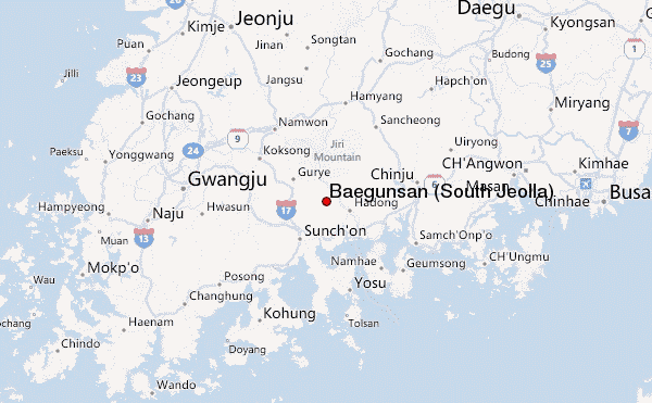Baegunsan South Jeolla Mountain Information