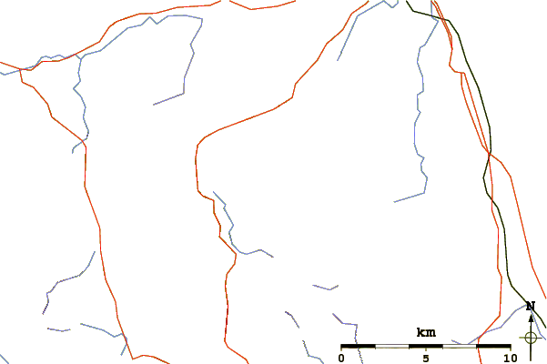 Roads and rivers around Beda Fell