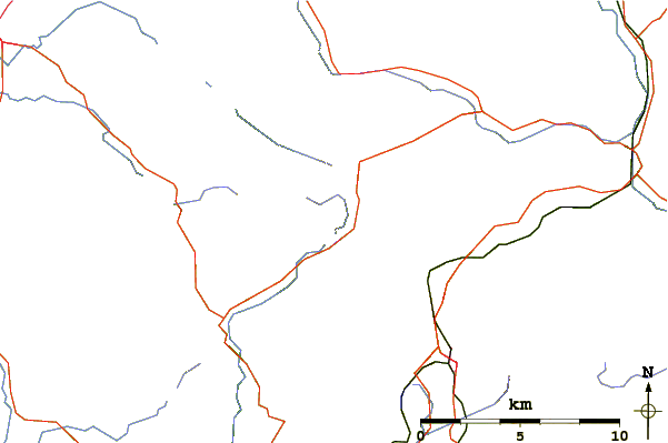 Roads and rivers around Gallt y Wenallt