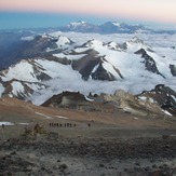 Camp 3 Colera from the White Rocks., Aconcagua