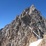 Before the snow bridge, Granite Peak (Montana)