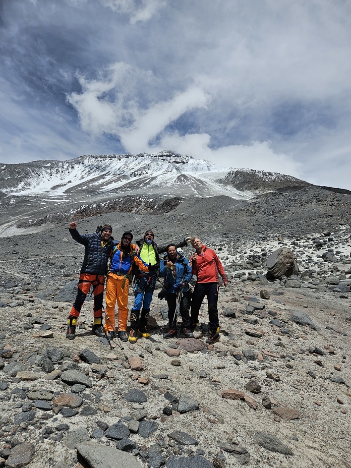 After summiting Ojos del Salado, Nevados Ojos del Salado