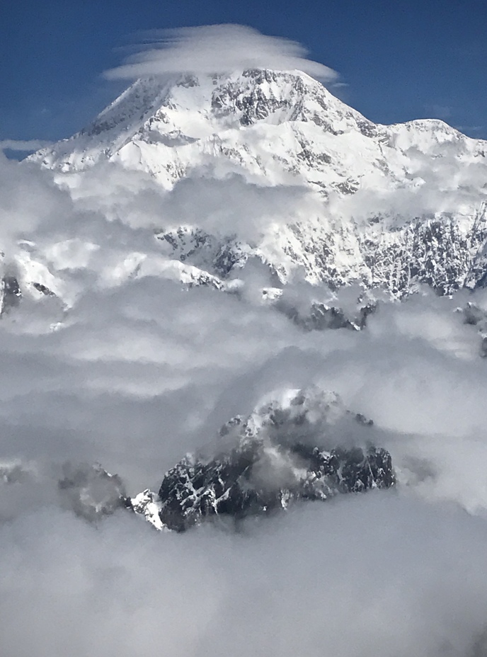 Lenticular clouds above Denali, Mount McKinley