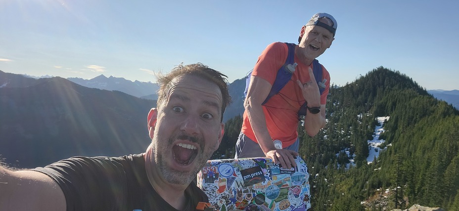 Andy & Jarrett  at the box, Mailbox Peak