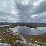 Looking west from Aghla Beg towards Ardara, Aghla Mountain