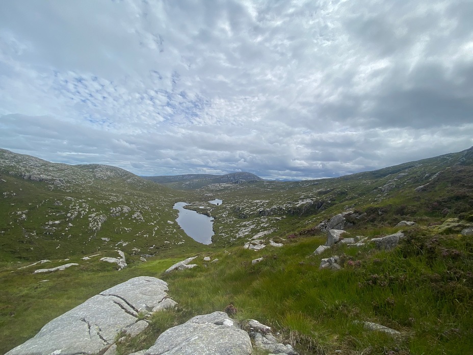 Climbing Slieve Snacht from the Poisoned Glen