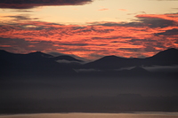 Sunset over the Arthur Ranges, Mount Arthur photo