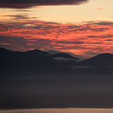 Sunset over the Arthur Ranges, Mount Arthur