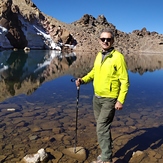 Beautiful lake at the top of Mount Sabalan ( Savalan Gölü }, سبلان