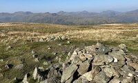 Ullscarf summit cairn view photo