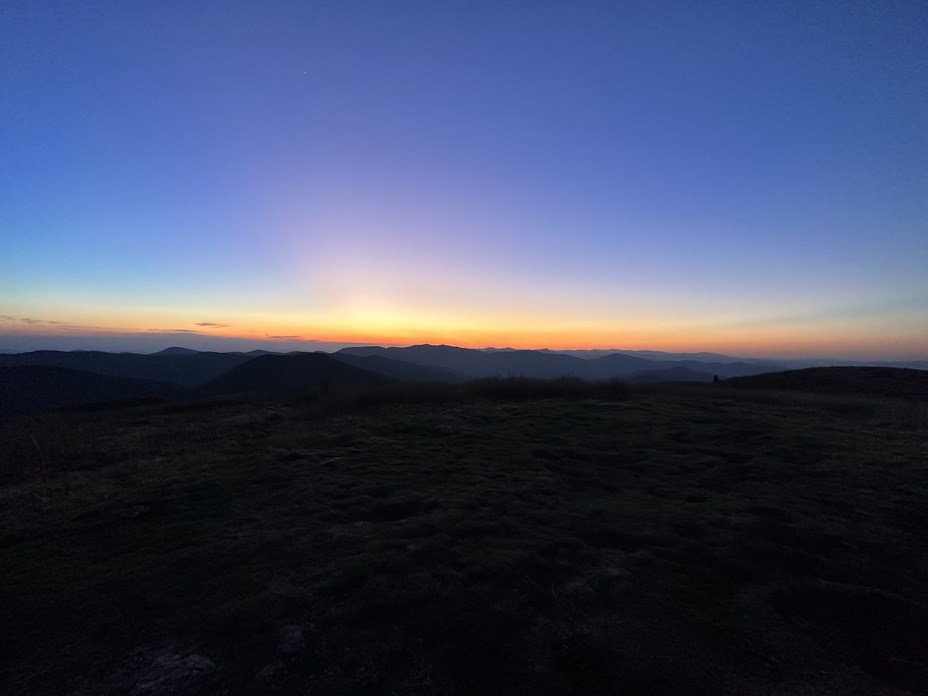 Sunset from the top of Black Balsam Knob