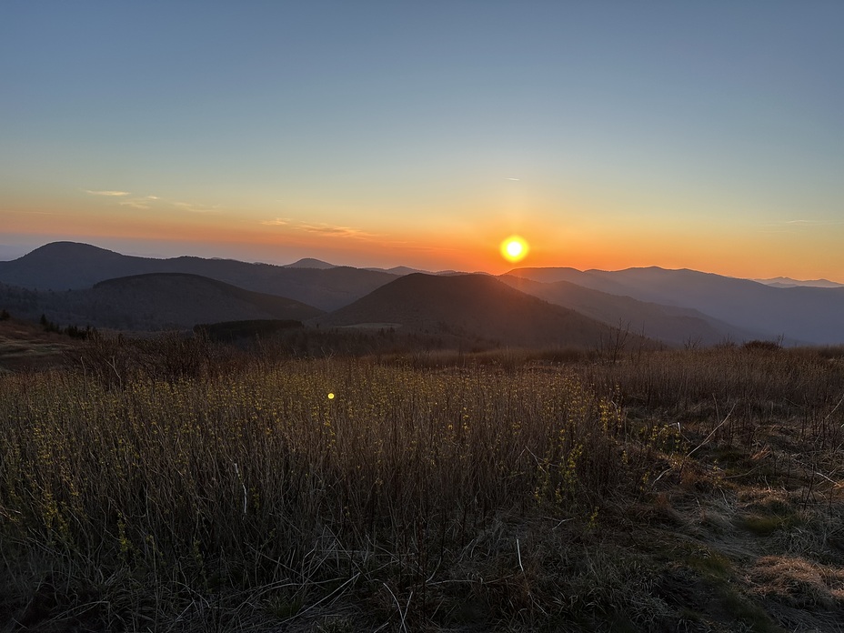 Sunset from the top of Black Balsam Knob