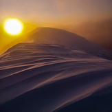 Winter Sun over summit, Mount Feathertop