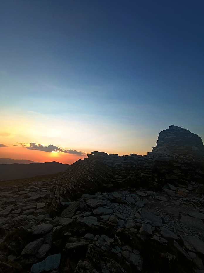 Last light at the summit, The Old Man Of Coniston