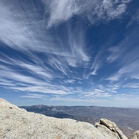 Cool radiating cirrus clouds, Mount San Jacinto Peak photo