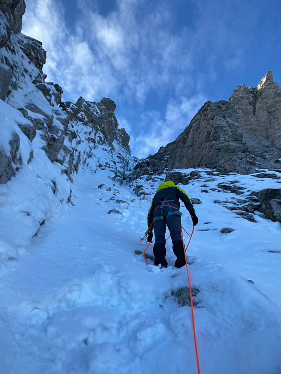 Uphill climb to Mytikas peak, Mount Olympus