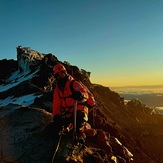 On the descent, summit in background, Cotopaxi