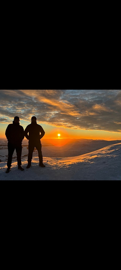 Silhouette sunrise, Blencathra