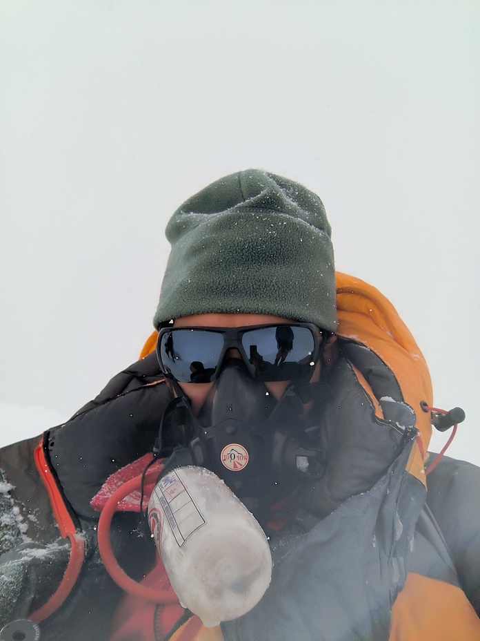 Ahmad on summit, Makalu