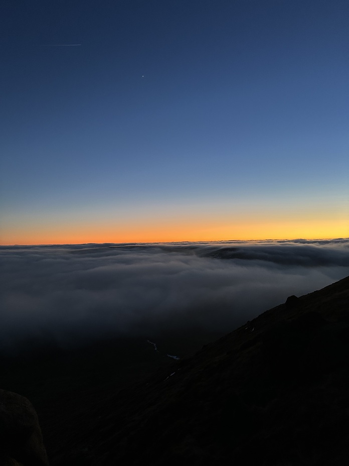 Sunset at the woolpacks, Kinder Scout