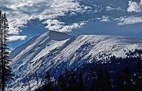 Quandary Peak with snow in May photo