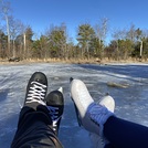 Jay and Kim skate Shortoff pond 1/25/25