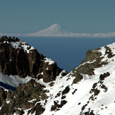 View of Damavand from the peak of Karkas