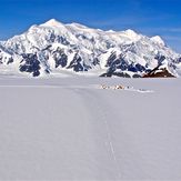 Mount Logan in back with Icefield Discovery camp